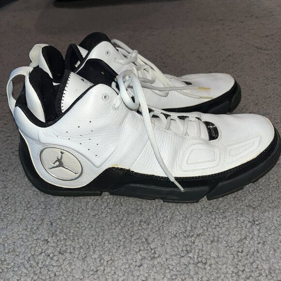 NIKE AIR JORDAN ENHANCER 2007 High Top Sneakers Kicks White/Black Like New 11.5 - Picture 14 of 14